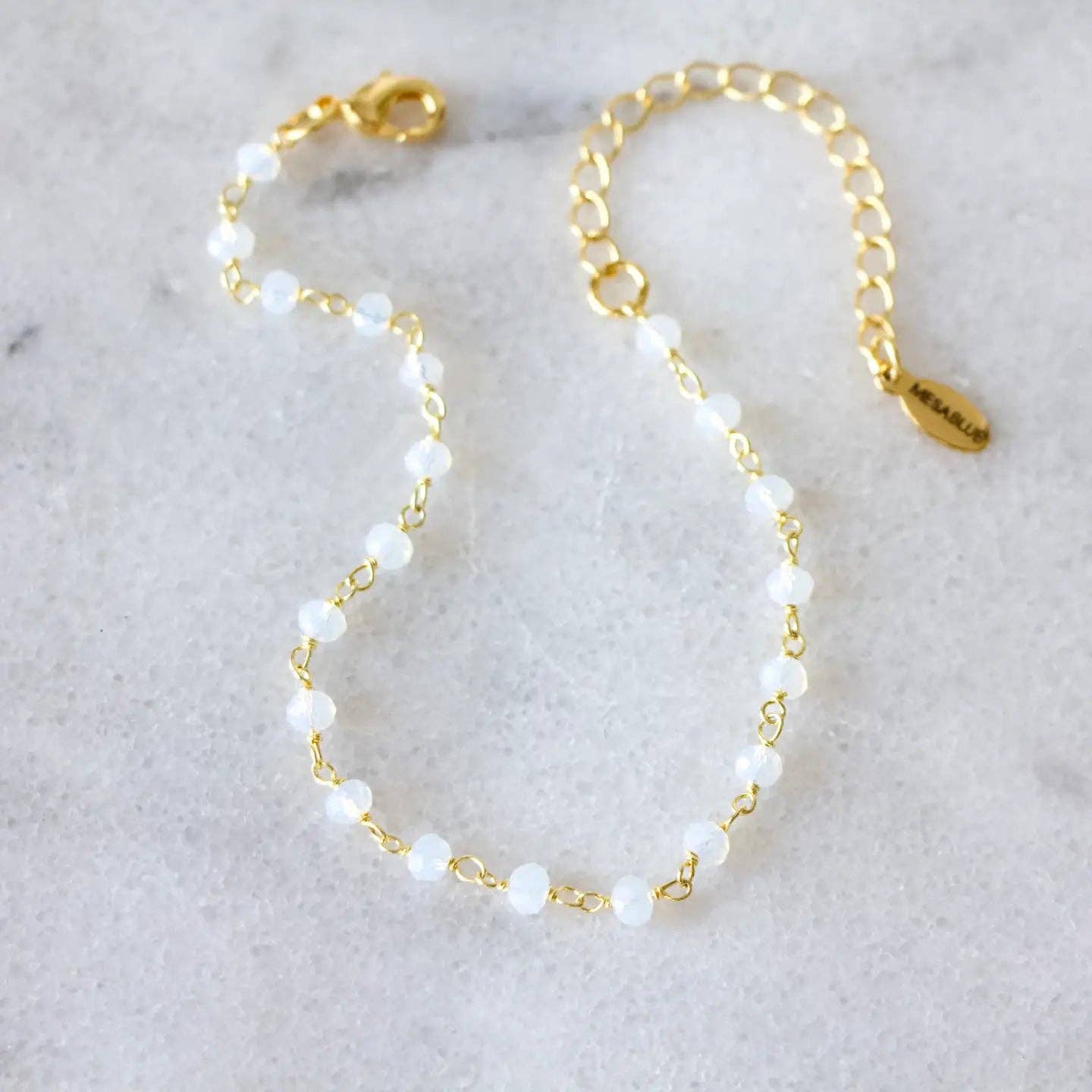 Faceted Opalite Chain Bracelet