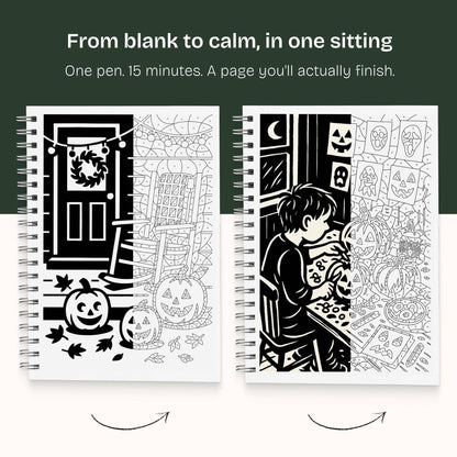 One Color Coloring Book - Autumn Edition