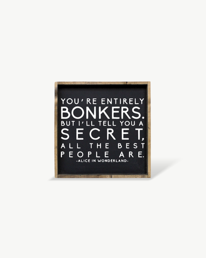 Alice in Wonderland Quote Framed Print – Whimsical Wall Art