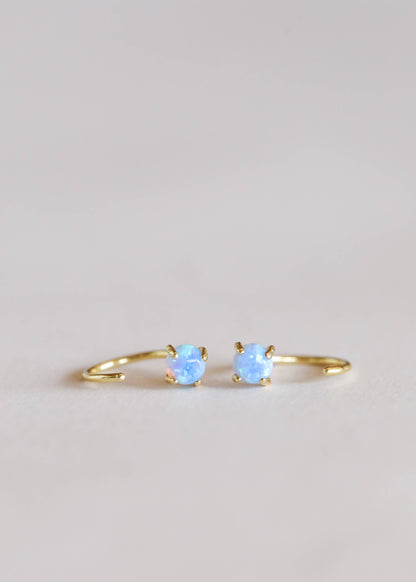 Huggies - Fire Opal - Earrings