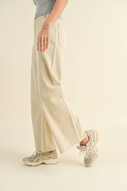 Stone Wide Leg Denim Pants