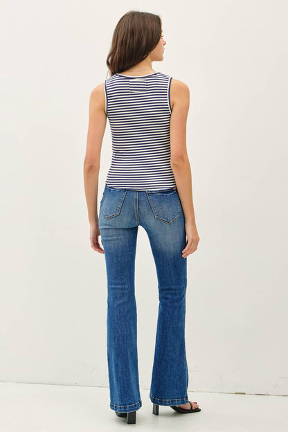 Camile Ribbed Cotton Tank