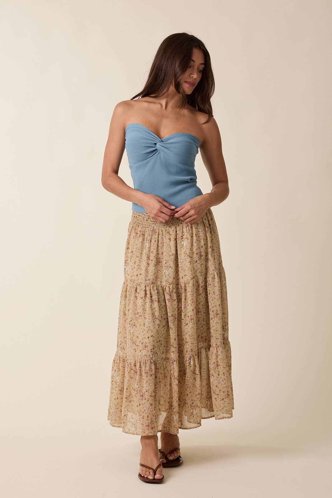 Wildflower Tiered Midi Skirt