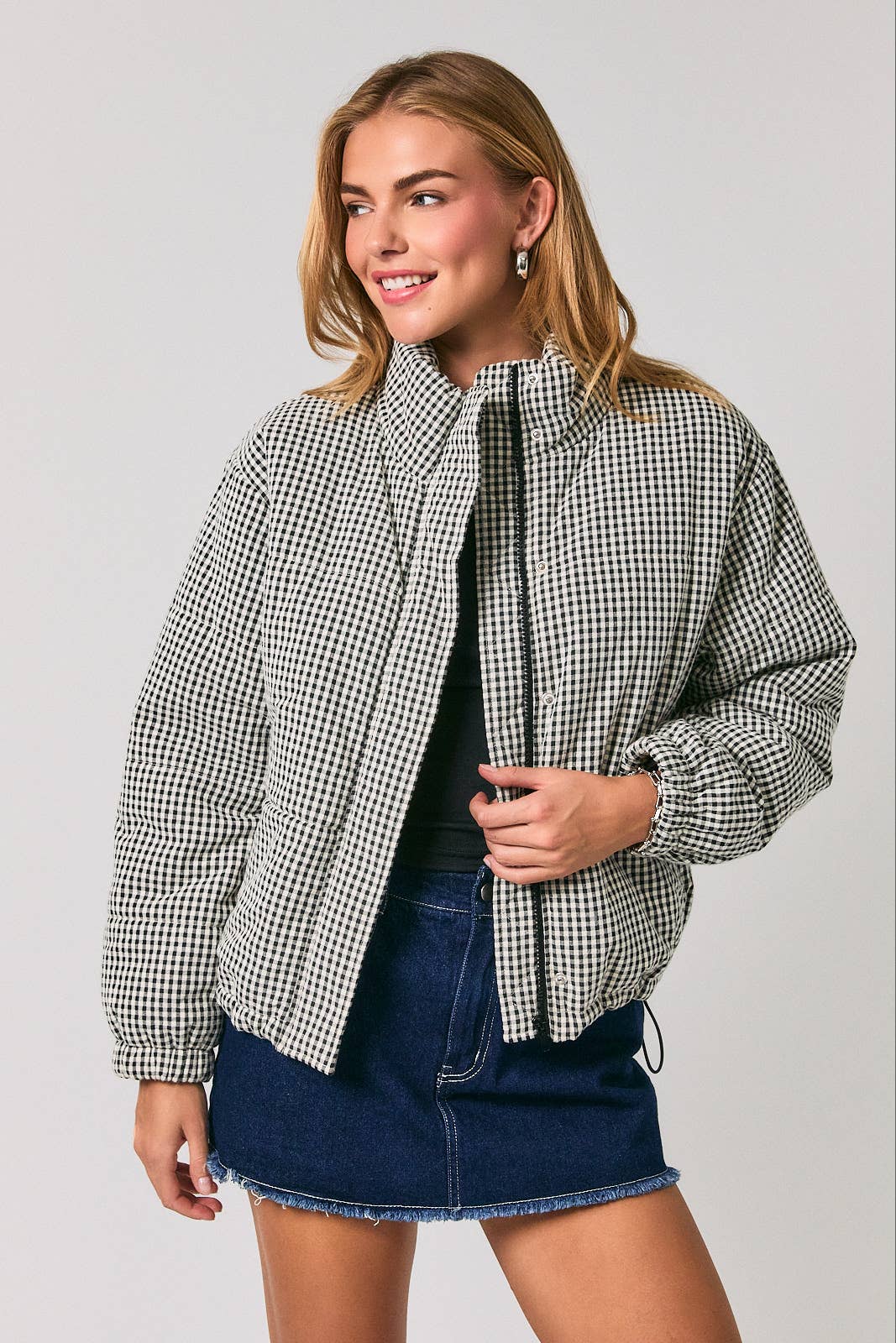 Hadley Gingham Puffer Jacket