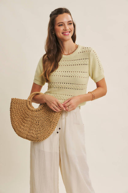 Vintage Breeze Pointelle Sweater