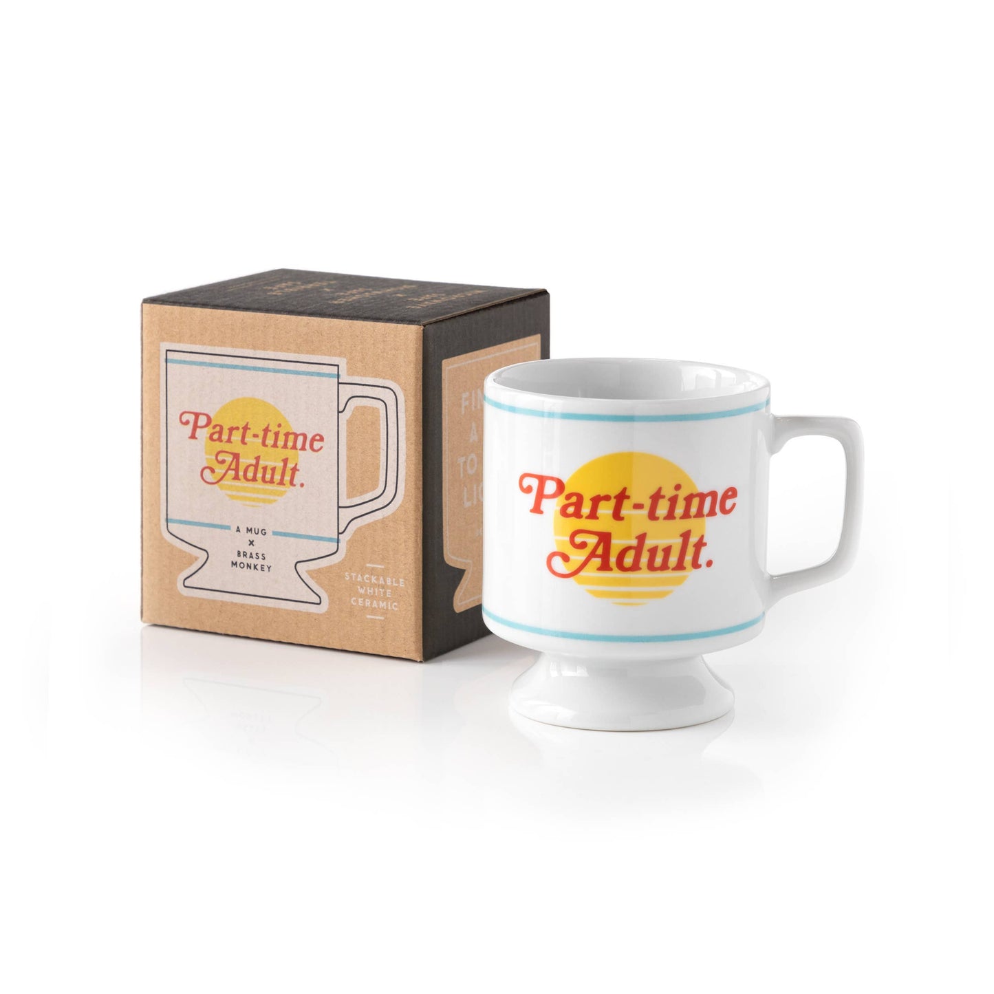 Brass Monkey Part-time Adult Ceramic Mug