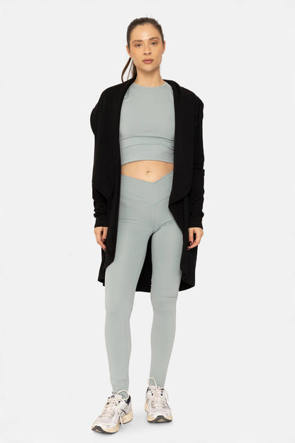 Fleece Lined Flowy Open Cardigan