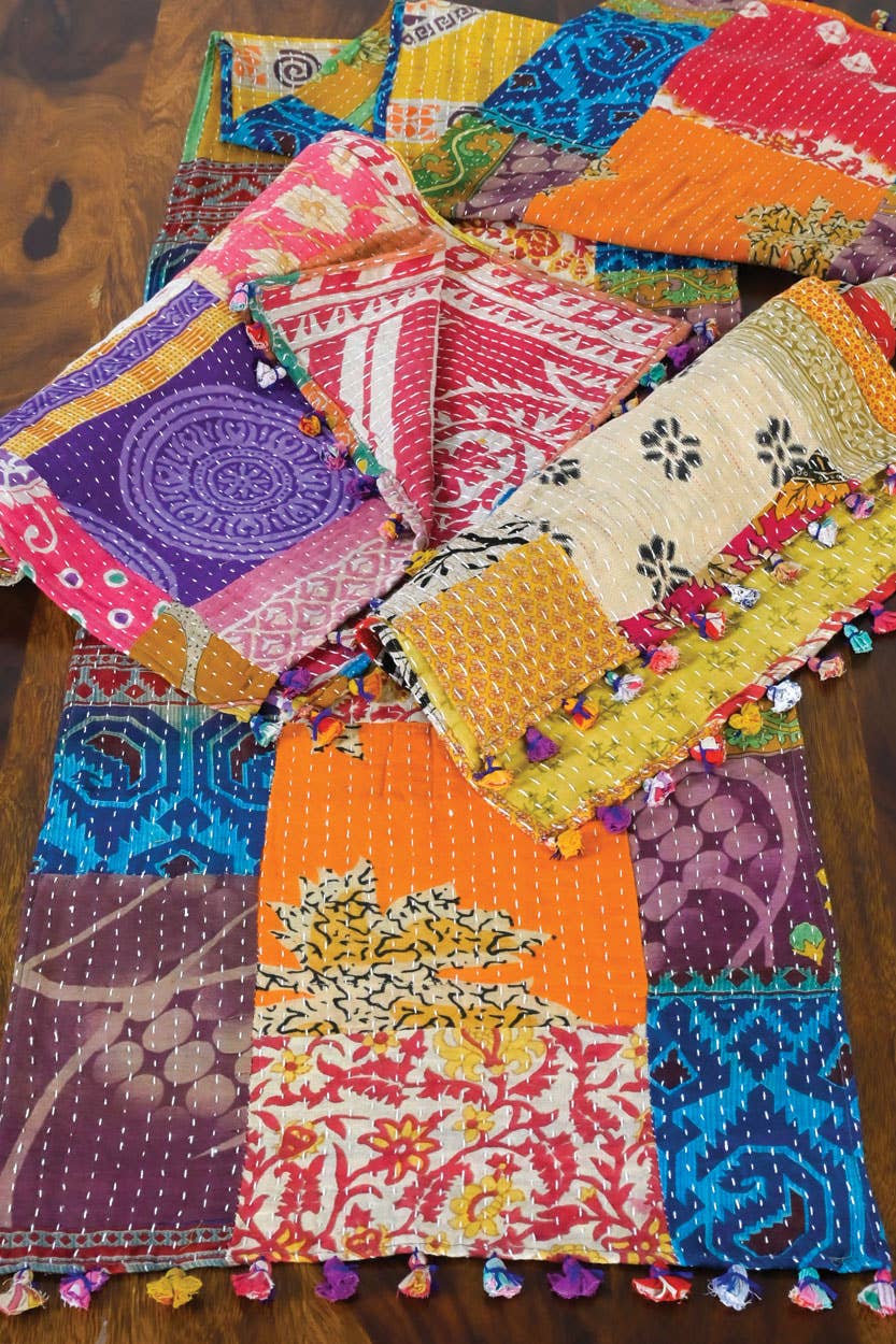 Kantha Cloth Table Runner