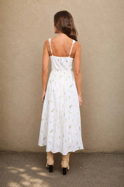 Marigold Eyelet Midi Dress