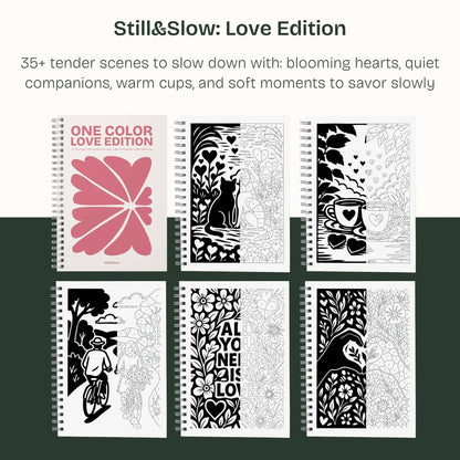 One Color Coloring Book - Love Edition