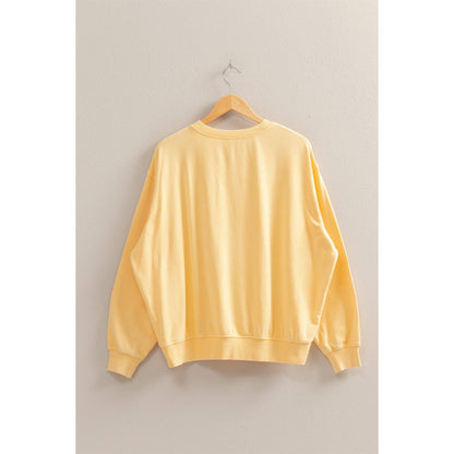 Drop Shoulders Relaxed Crew Neck Sweatshirt