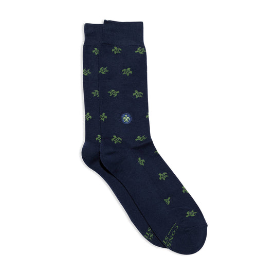 Socks that Protect Turtles (Navy Turtles)